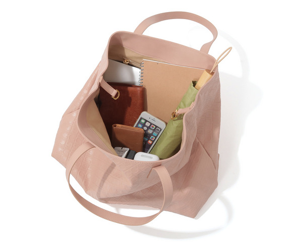 エンボスレザートートバッグ 詳細画像 ブラック 10