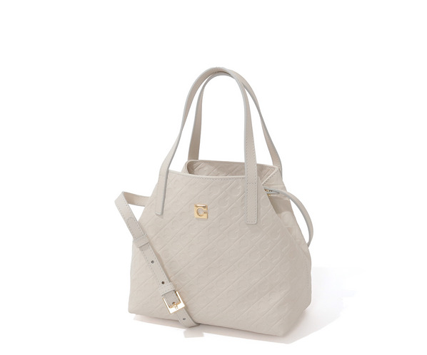 エンボスレザーハンドバッグ 詳細画像 ホワイト 1