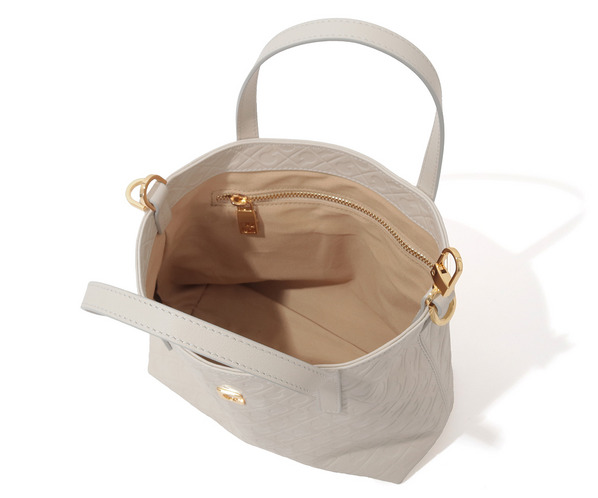 エンボスレザーハンドバッグ 詳細画像 ホワイト 9